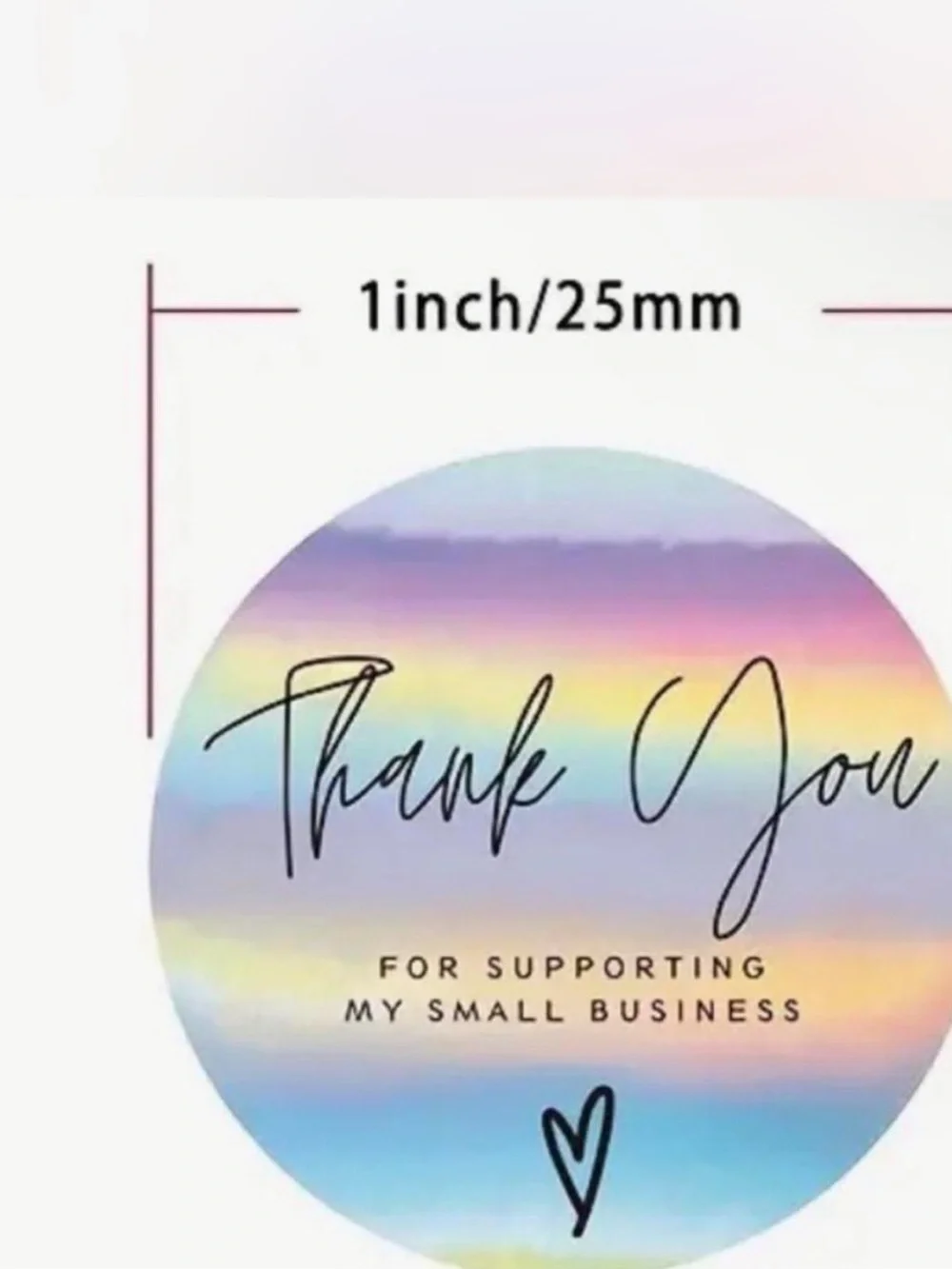 NWT 500 Silver Thank You Stickers Holographic Iridescent